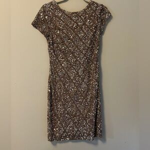 Adrianna Papell Bronze Sequin Mini Dress 4